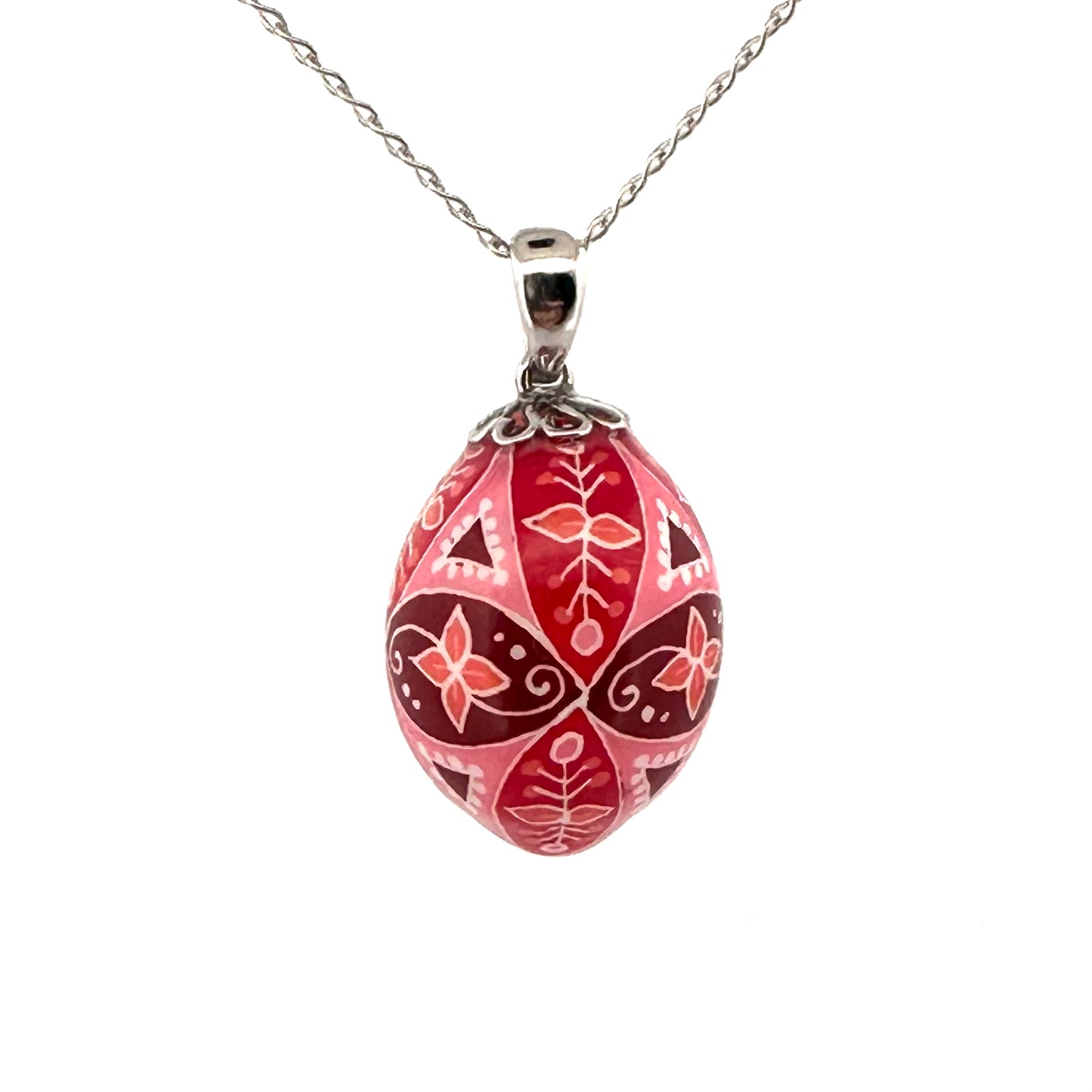 Parakeet Egg Pysanky Necklace