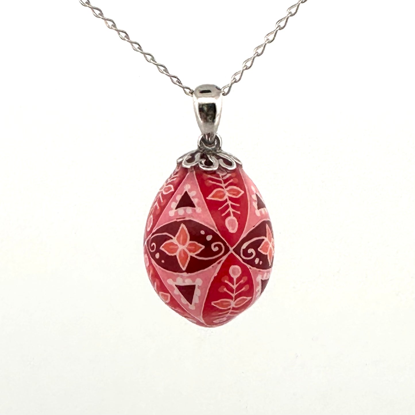 Parakeet Egg Pysanky Necklace