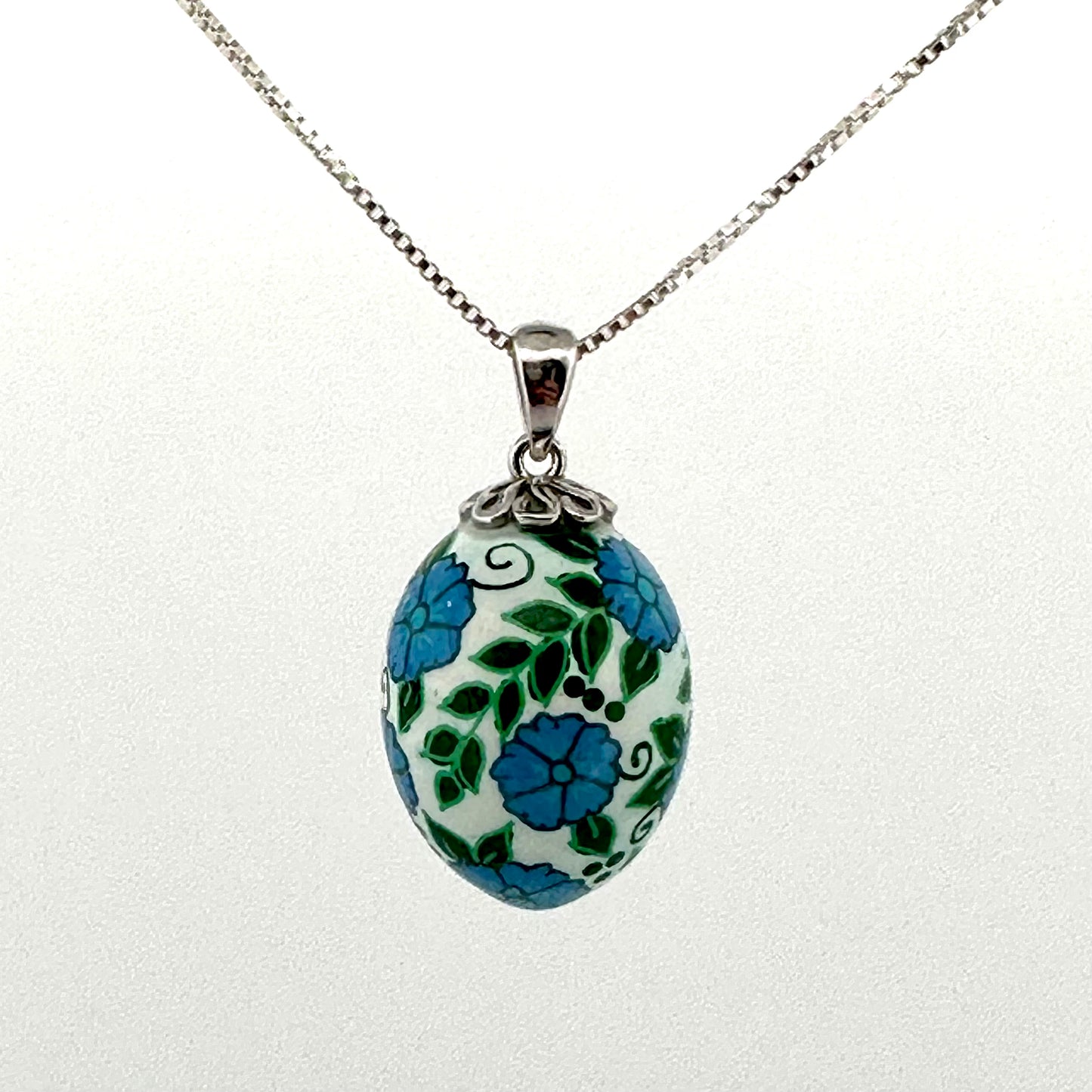 Parakeet Egg Pysanky Necklace