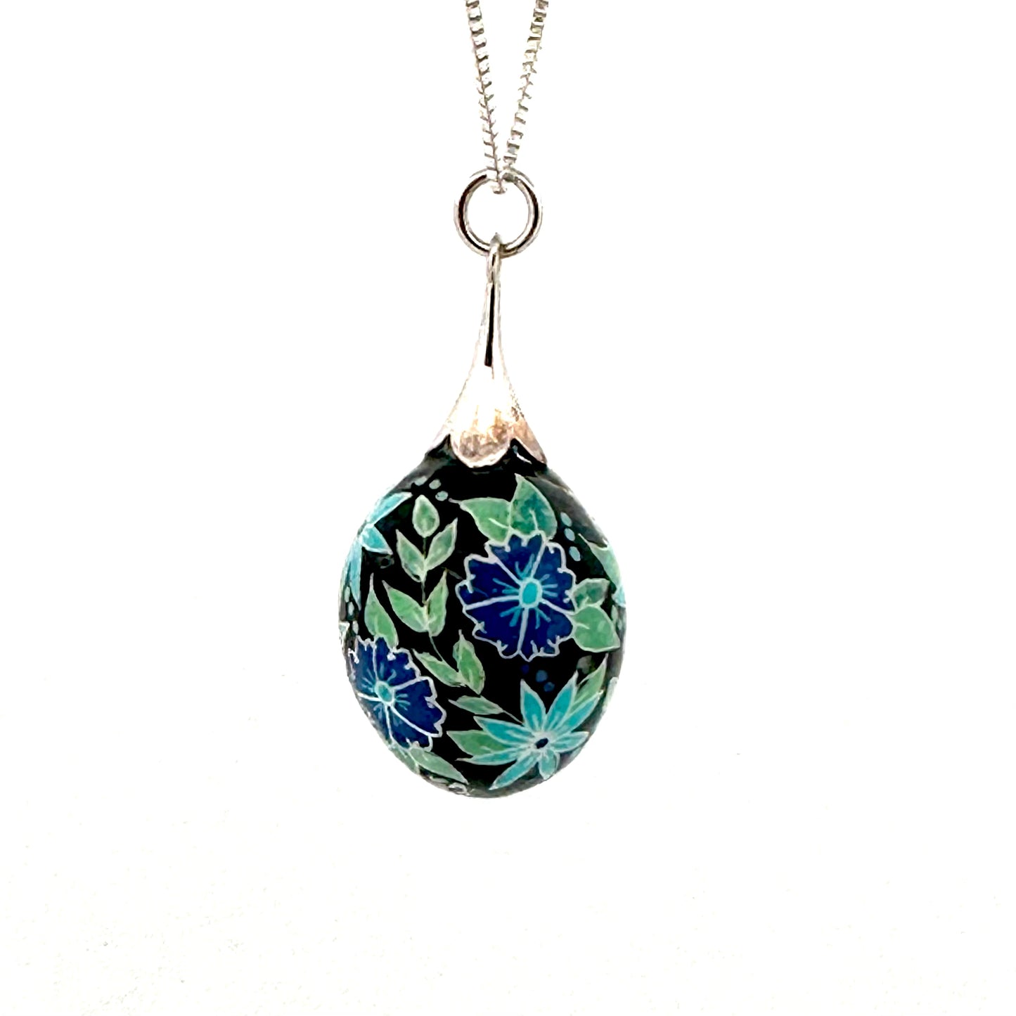 Parakeet Egg Pysanky Necklace