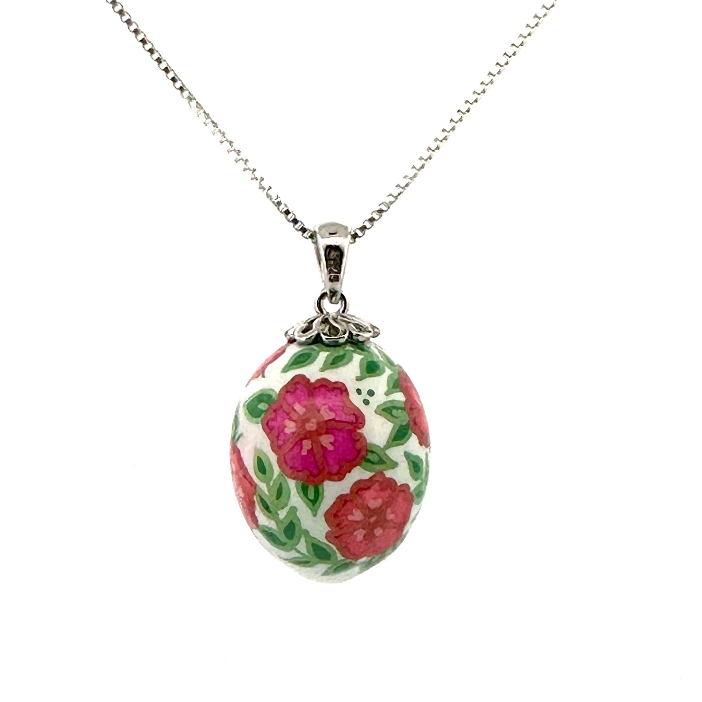Parakeet Egg Pysanky Necklace