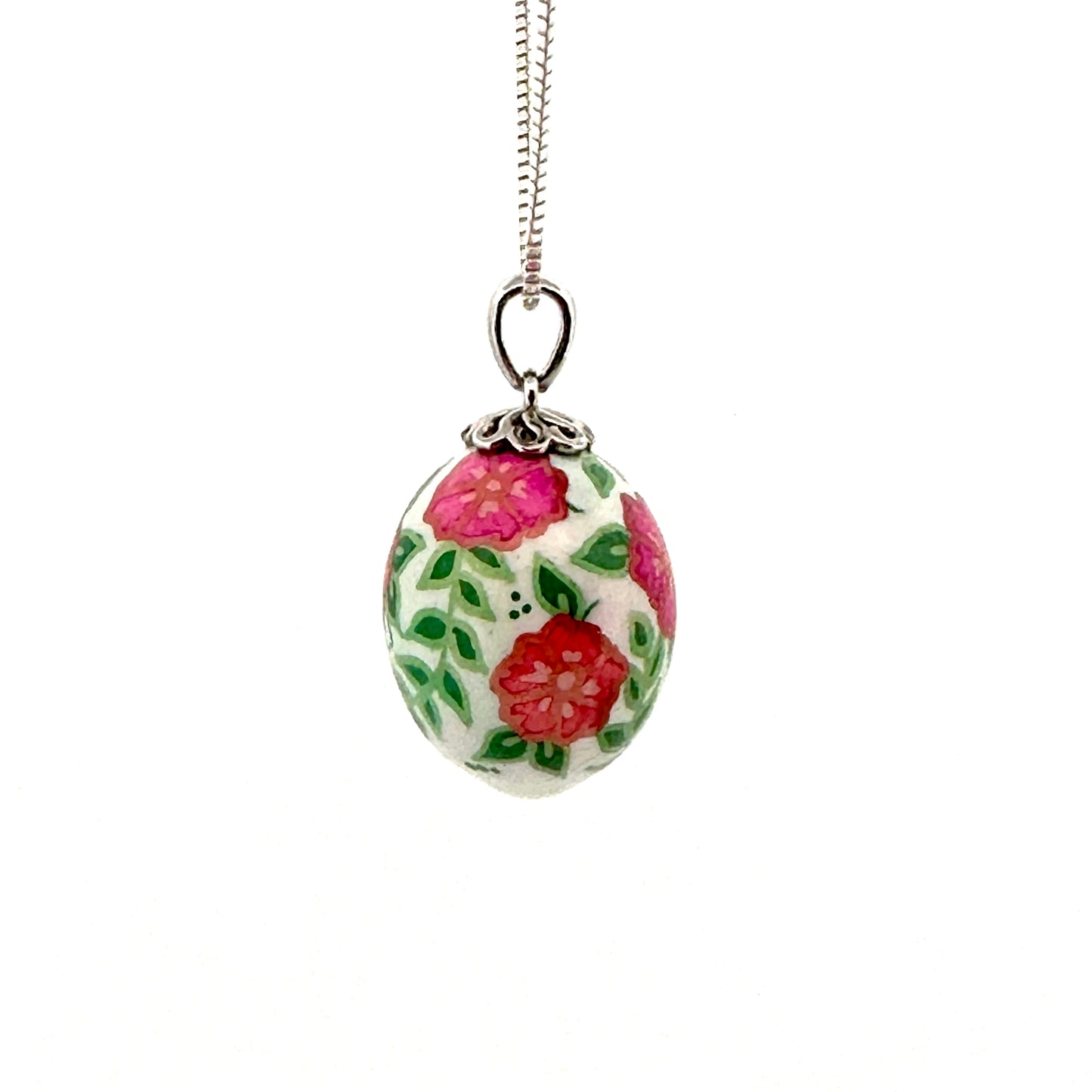 Parakeet Egg Pysanky Necklace