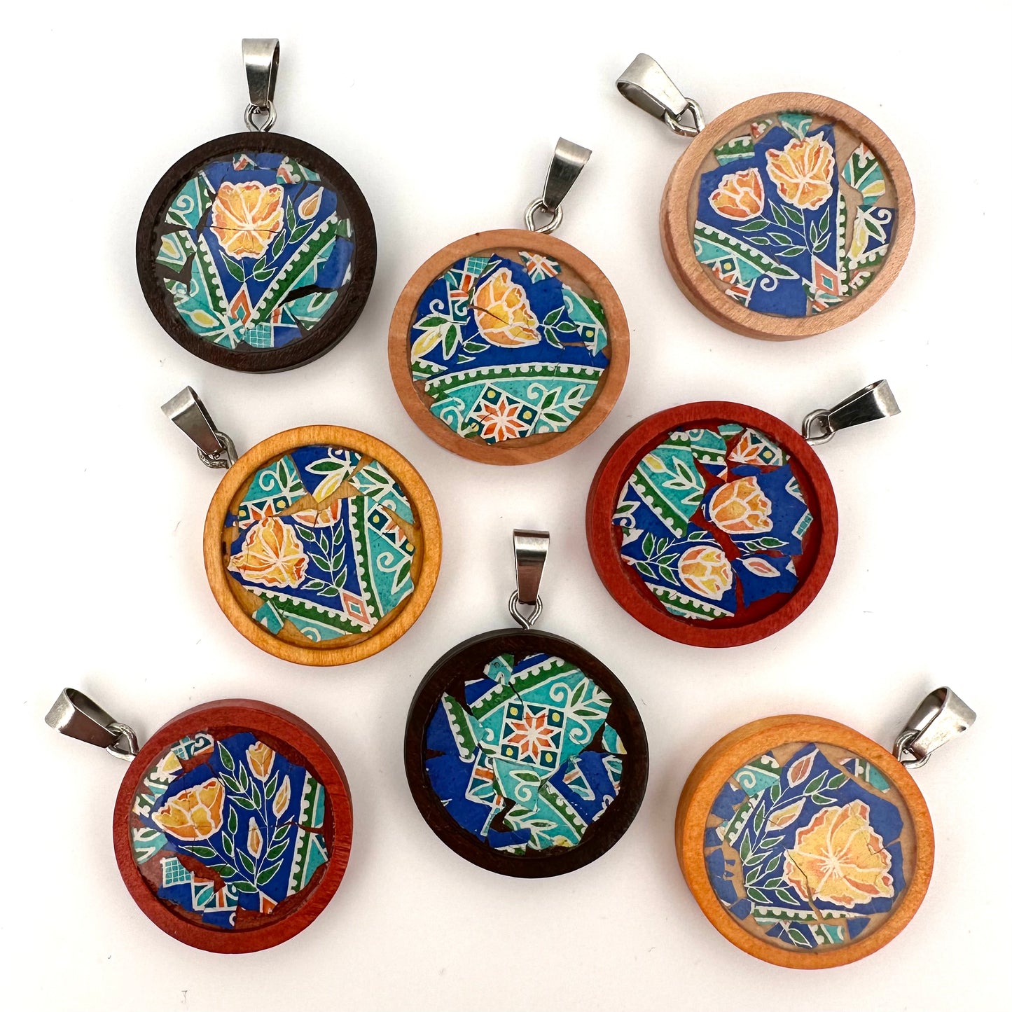 10 Poppy Mosaic Pendant Collection