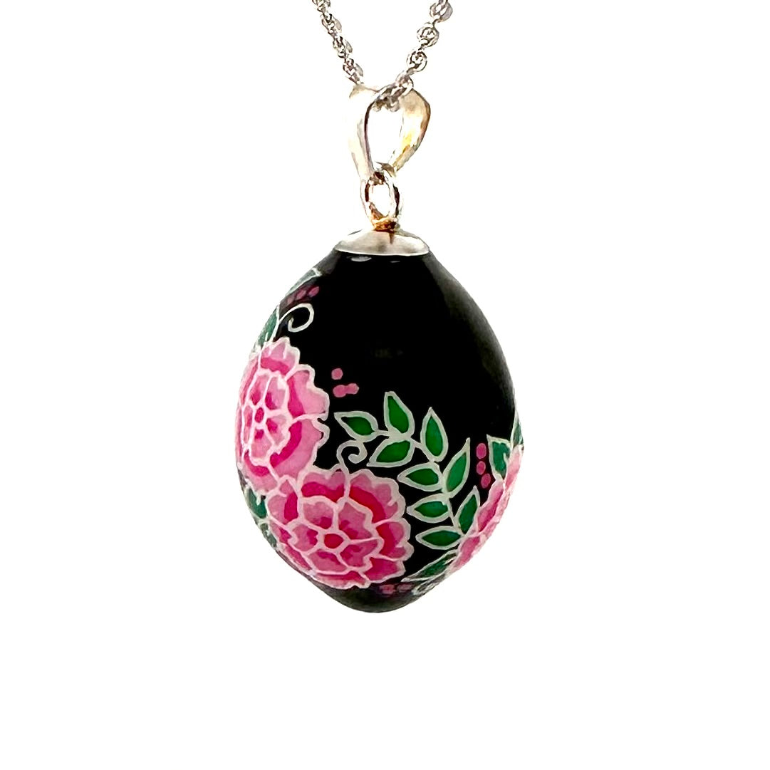 Parakeet Egg Pysanky Necklace