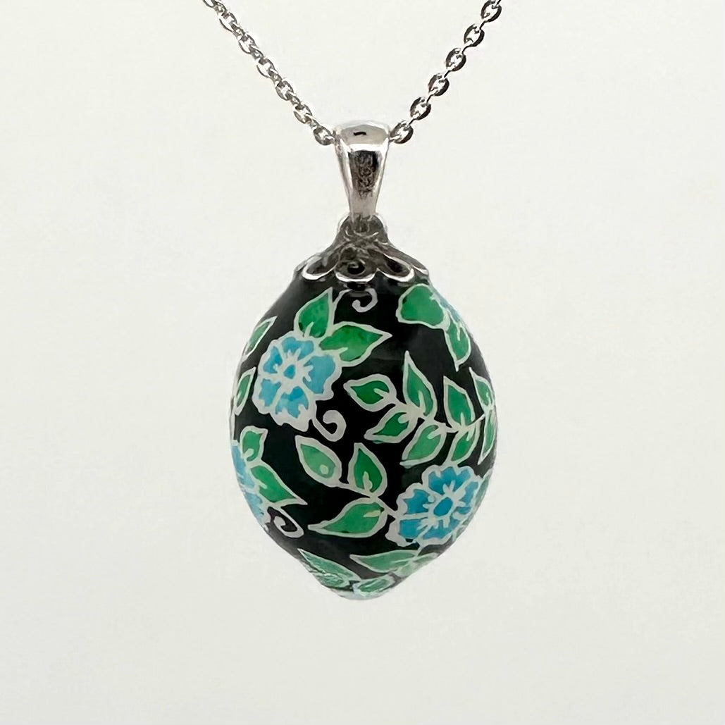 Parakeet Egg Pysanky Necklace
